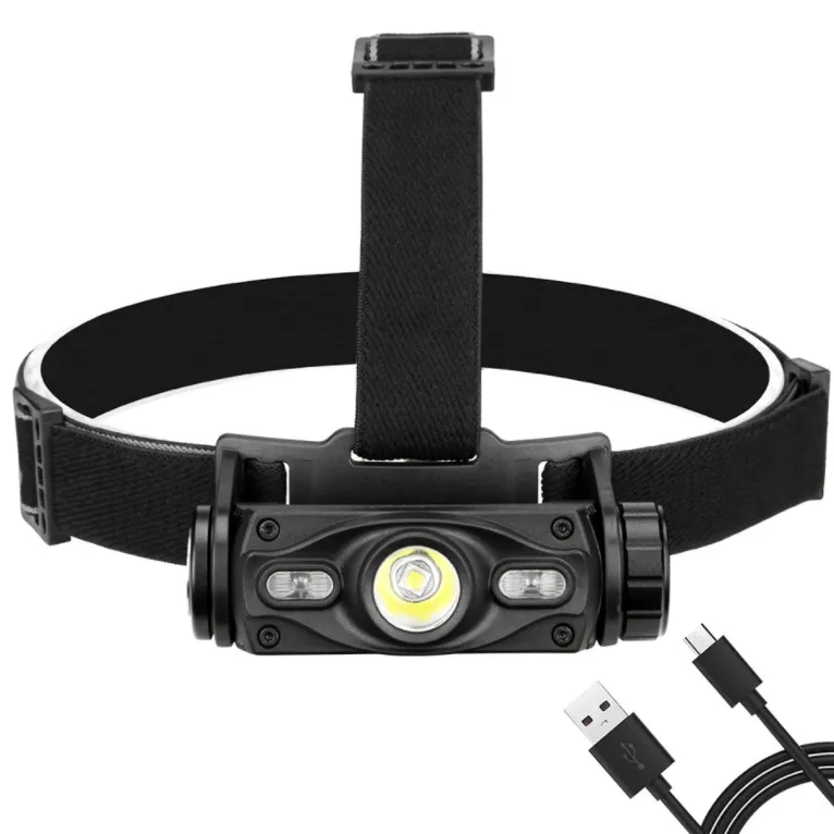 700 Lumen Bright Headlamp 4 Flash Mode Rechargeable LED Camping Headlamp High Powerful Waterproof Ipx5 COB LED Headlight