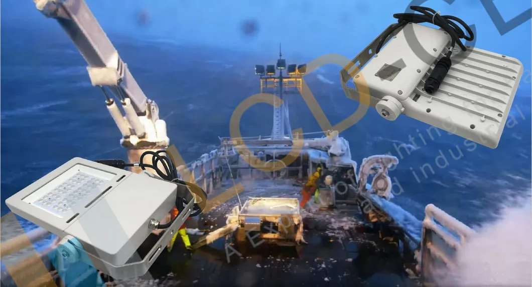 80W Marine Grey Copper Free Aluminum Outdoor LED Flood Lights 11200lm 6500K Exterior Lighting Floodlights 110V IP67 Waterproof Super Brightness Light 4000K