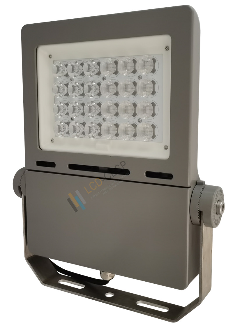 80W Marine Grey Copper Free Aluminum Outdoor LED Flood Lights 11200lm 6500K Exterior Lighting Floodlights 110V IP67 Waterproof Super Brightness Light 4000K