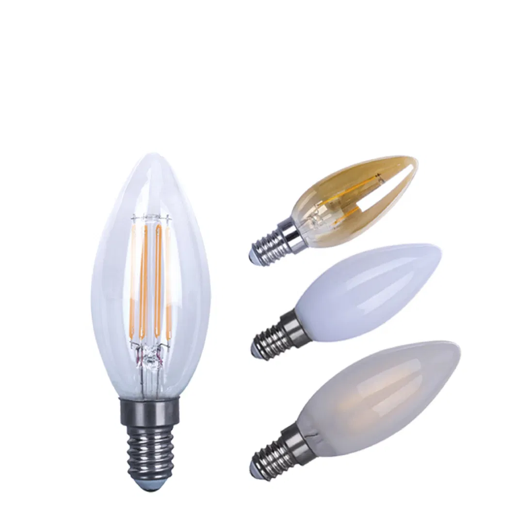 Ce RoHS UL Saso 3W-8W E14 Clear Mini LED Filament Candle Lamp Made in China for Home & Business Indoor Lighting From Best Distributor Exporter Factory