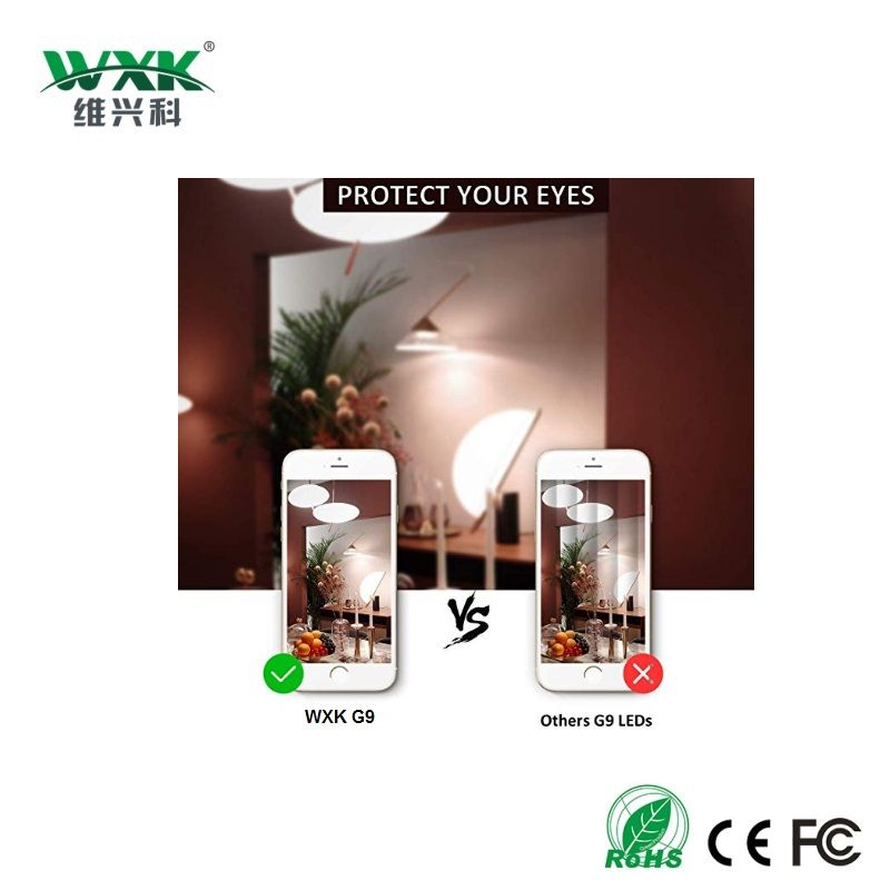 G9 G4 LED Bulbs Dimmable 6W LED Bulb Equivalent to 60W Halogen Lamp 500lm AC220-240V No Flicker G9 Capsule Lamps Bulb for Crystal Ceiling Lights