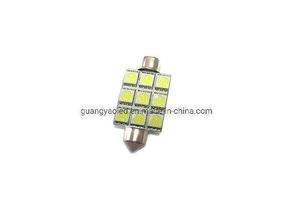 LED Festoon 42mm 9SMD 5050 White LED C5w Car Lamps