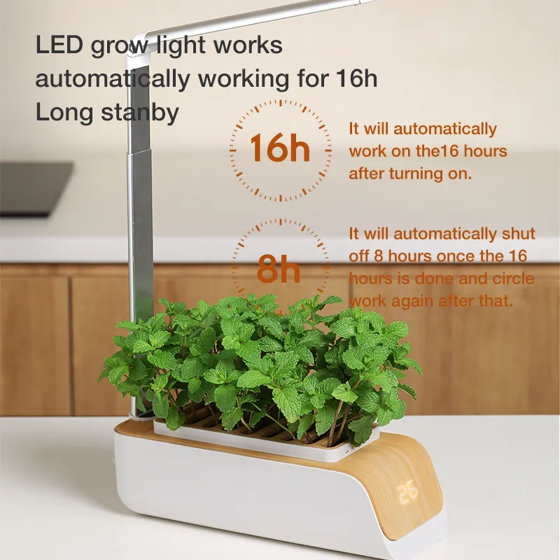 Smart Planter All in One Integrated Hydroponic Grow Light LED Lamp Garden