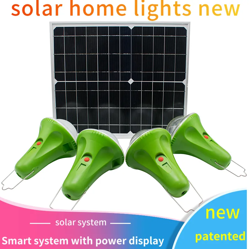 Solar Power System Lights with Remote Controller IP55 Outdoor Lamp