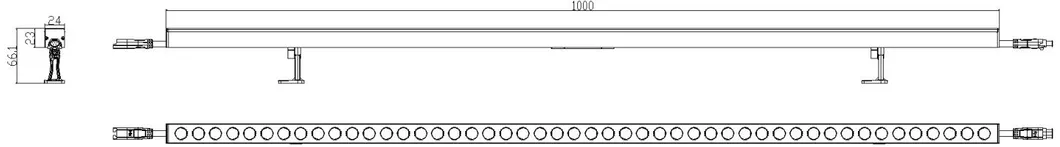 Waterproof Outdoor Wall Mounted Fixtures Linear LED Lighting Bar
